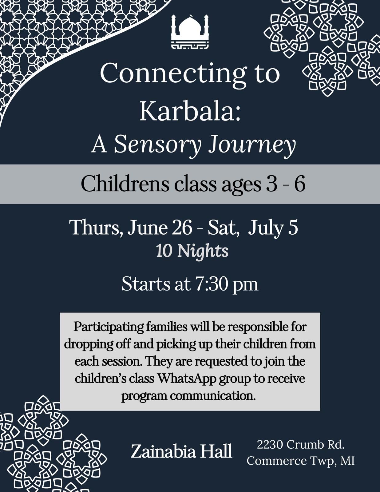 Children Class ages 3 – 6